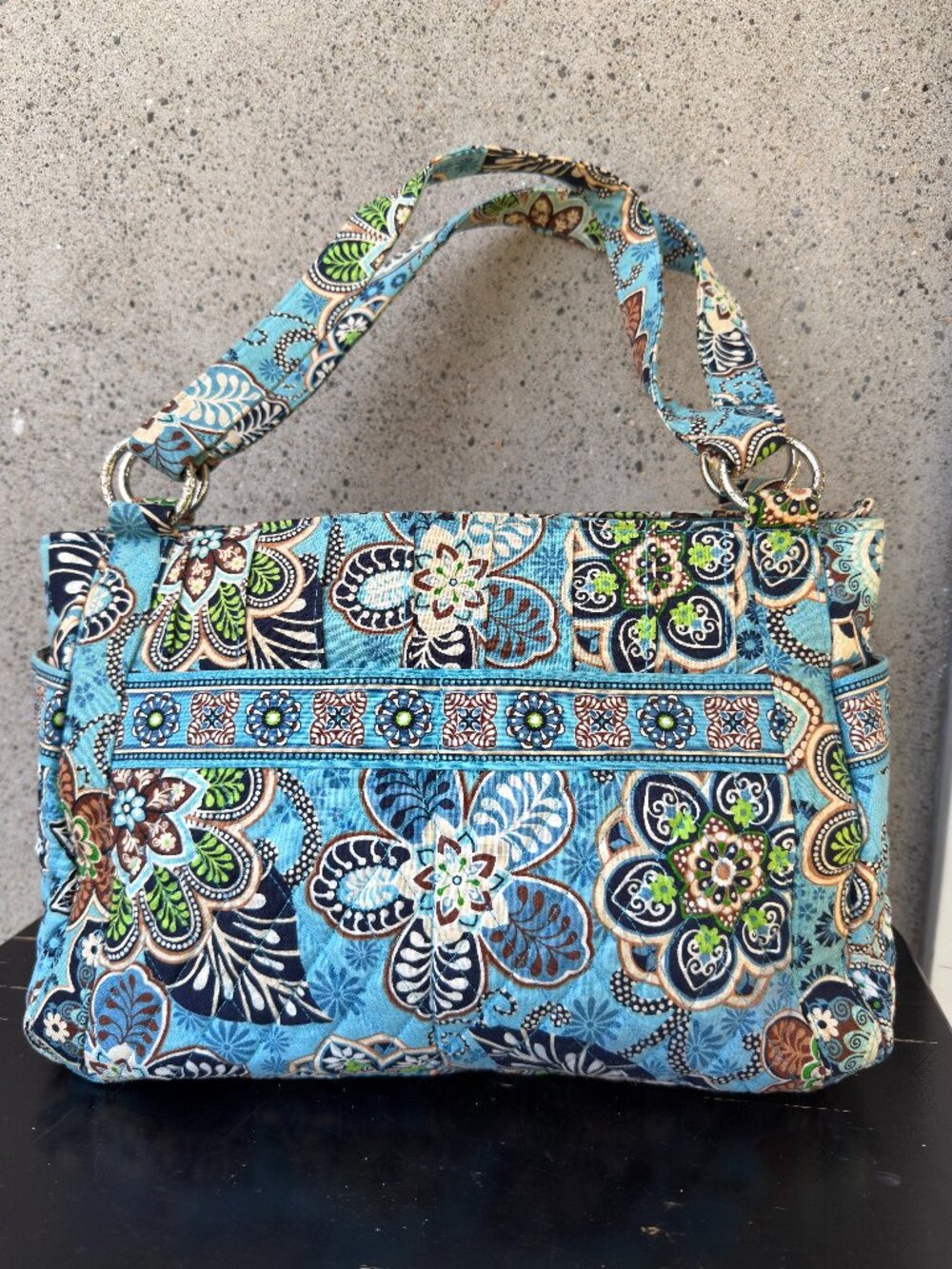 Retired Vera Bradley “Mod Bali Blue” Shoulder Bag